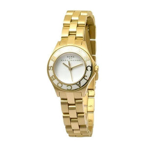 Marc Jacobs Amy White Dial Gold Steel Strap Watch for Women - MBM3051