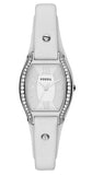 Fossil Molly White Dial White Leather Strap Watch for Women - ES3288