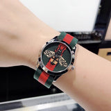 Gucci Le Marche des Merveilles Red & Green Dial Red & Green Nylon Strap Unisex Watch - YA1264060