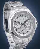 Guess Analog Quartz Silver Dial Silver Steel Strap Watch For Men - U0377G1