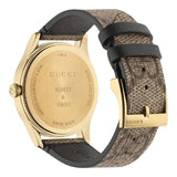 Gucci G Timeless Brown Dial Brown Leather Strap Watch For Women - YA1264056