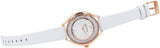 Swarovski Crystalline Aura Silver Dial White Leather Strap Watch for Women - 5519453