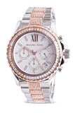 Michael Kors Whitney Chronograph Silver Dial Two Tone Steel Strap Watch For Women - MK7225