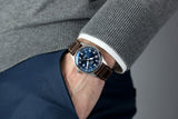 IWC Pilot's Mark XVIII Le Petit Prince Blue Dial Brown Leather Strap Watch for Men - IW327004