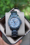 Fossil Riley Quartz Blue Dial Blue Steel Strap Watch for Women - ES4294