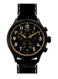 Tissot Chrono XL Vintage Chronograph Black Dial Black Leather Strap Watch For Men - T116.617.36.052.02