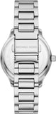 Michael Kors Sage Three-Hand White Dial Silver Steel Strap Watch for Women - MK4807