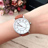 Marc Jacobs Roxy White Dial Brown Leather Strap Watch for Women - MJ1571