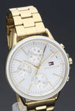 Tommy Hilfiger Carly White Dial Gold Steel Strap Watch for Women - 1781786