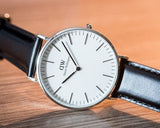 Daniel Wellington 0206DW Quartz Watch with Black Leather Strap