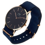 Daniel Wellington Classic Bayswater Black Dial Black NATO Strap Watch For Men - DW00100277