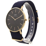 Daniel Wellington Classic Bayswater Black Dial Black NATO Strap Watch For Men - DW00100277