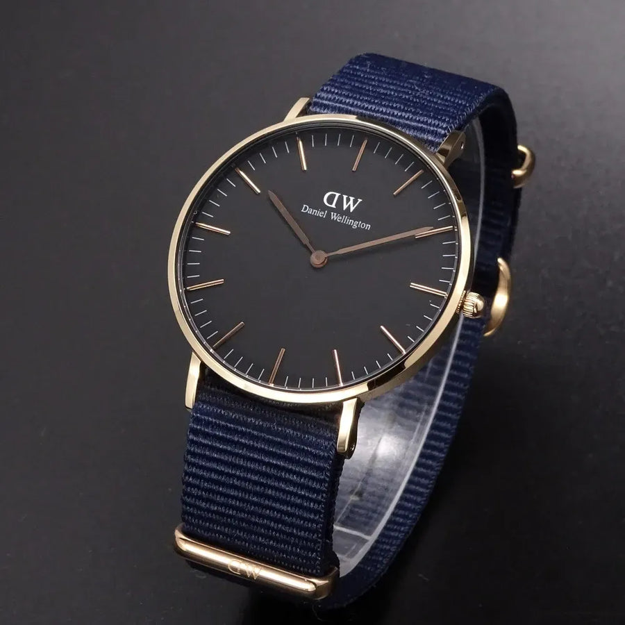 Daniel Wellington Classic Bayswater Black Dial Black NATO Strap Watch For Women - DW00100281