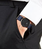 Daniel Wellington Classic Bayswater Black Dial Black NATO Strap Watch For Women - DW00100281