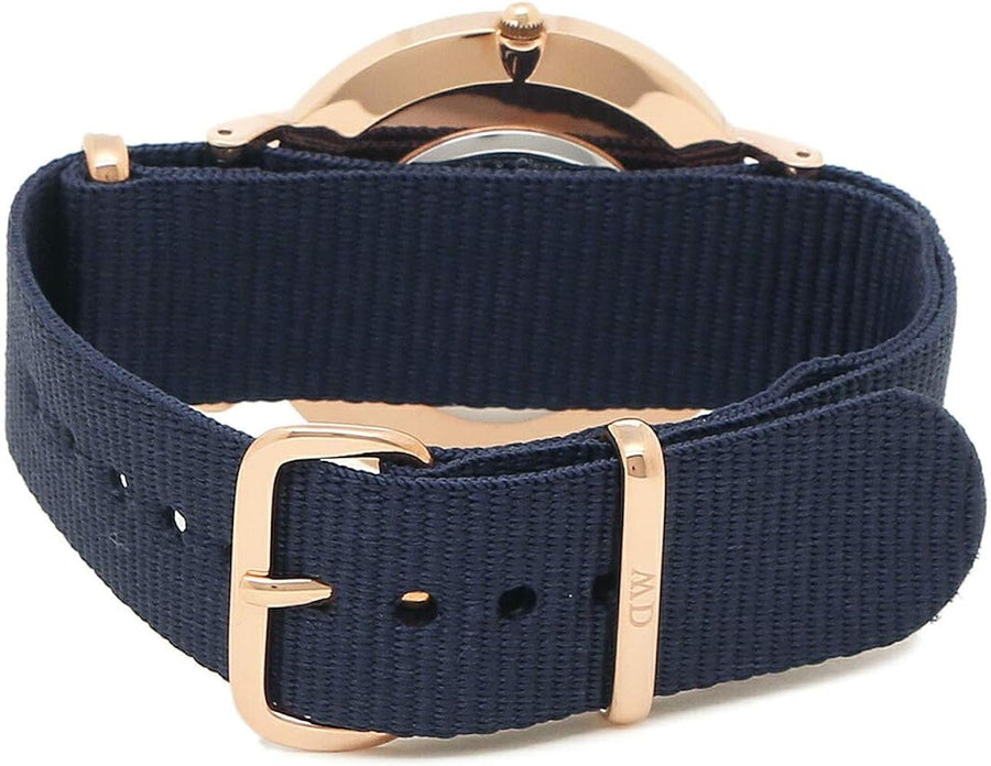 Daniel Wellington Classic Bayswater Black Dial Black NATO Strap Watch For Women - DW00100281
