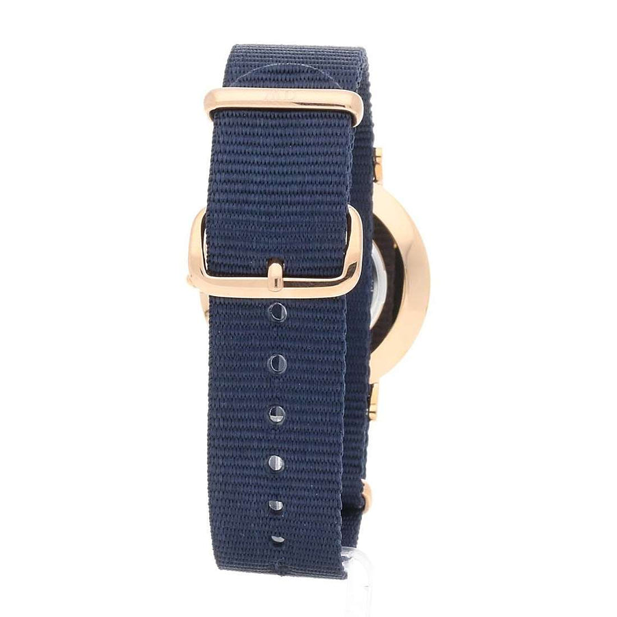 Daniel Wellington Classic Bayswater White Dial Navy Blue NATO Strap Watch For Women - DW00100279