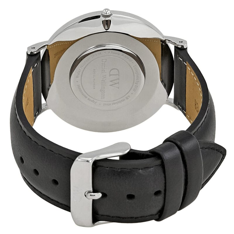 Daniel Wellington Classic Sheffield Black Dial Black Leather Strap Watch For Men - DW00100133