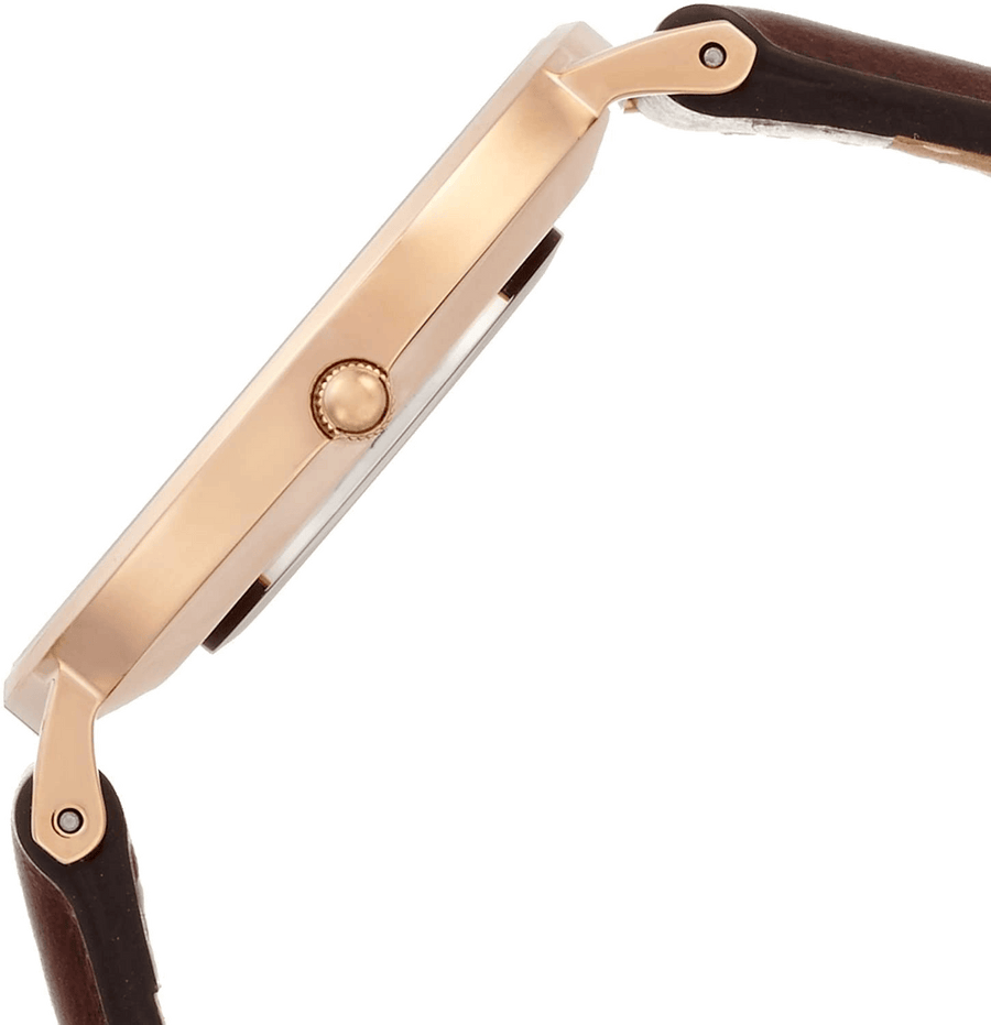 Daniel Wellington Classic Bristol White Dial Brown Leather Strap Watch For Women - DW00100039