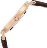 Daniel Wellington Classic Bristol White Dial Brown Leather Strap Watch For Women - DW00100039