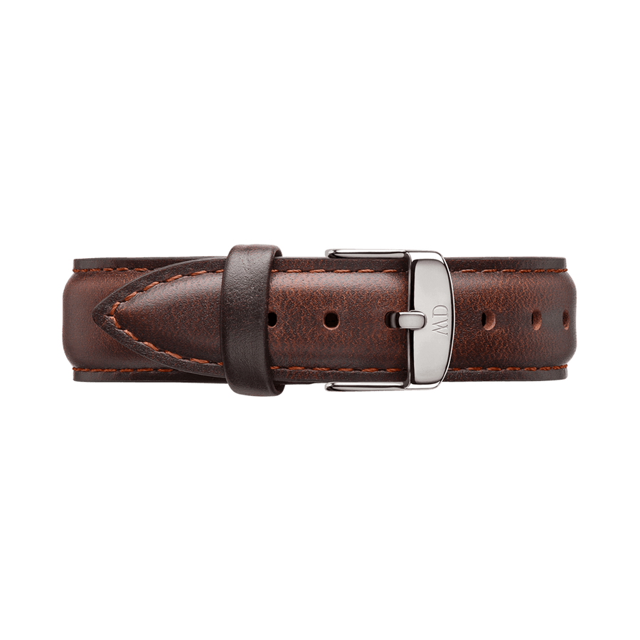 Daniel Wellington Classic Bristol White Dial Brown Leather Strap Watch For Women - DW00100056