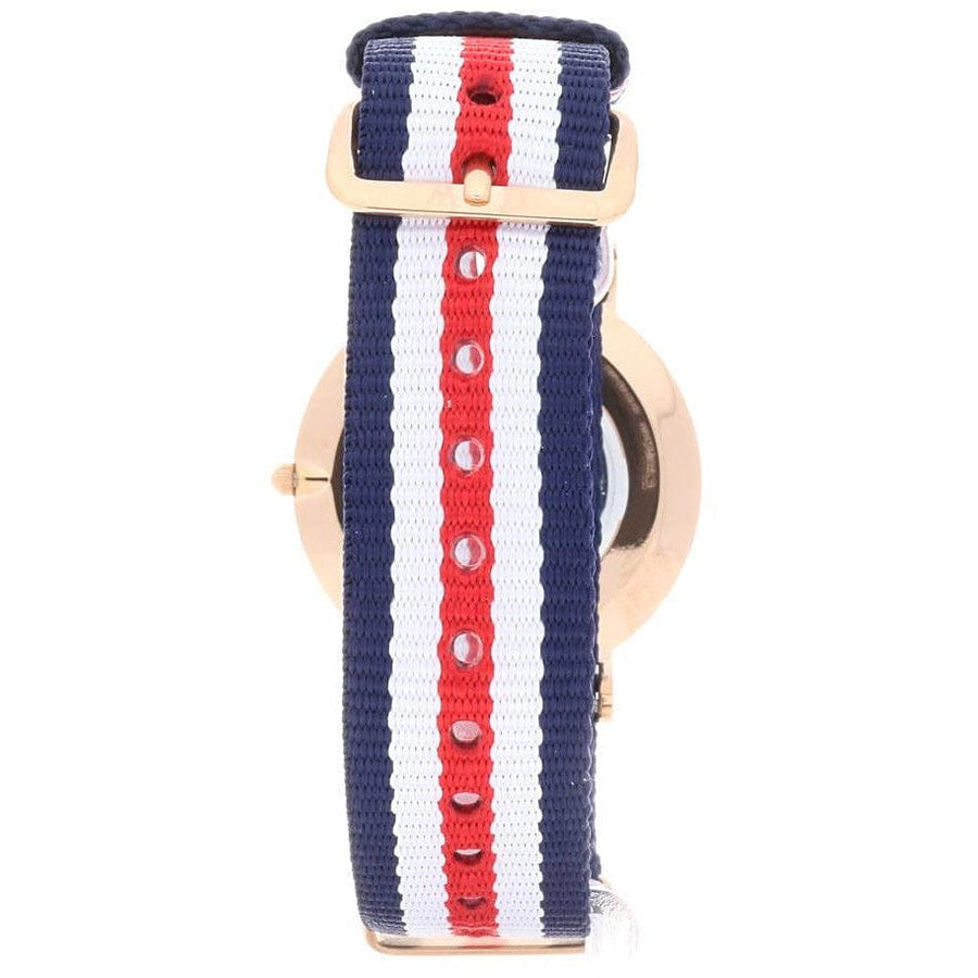 Daniel Wellington Classic Canterbury White Dial Two Tone NATO Strap Watch For Women - DW00100030
