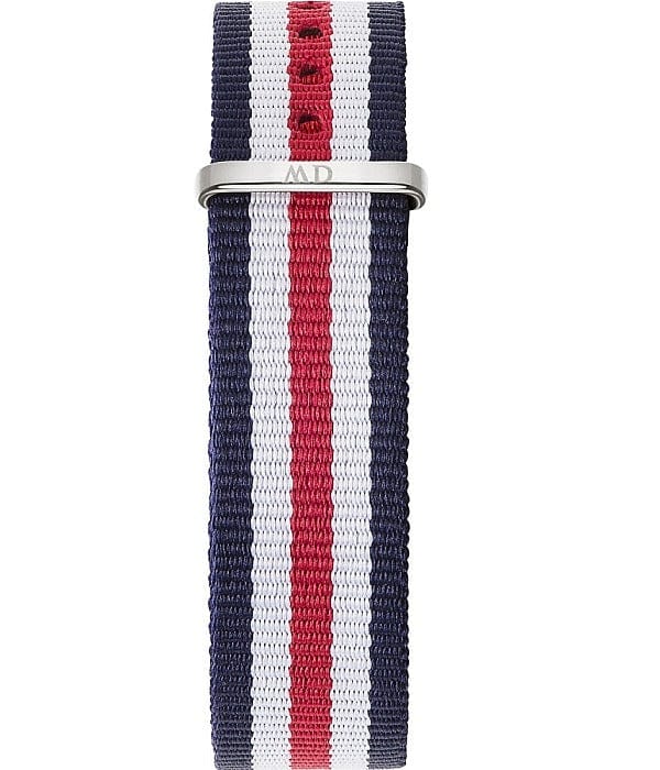 Daniel Wellington Classic Canterbury White Dial Two Tone NATO Strap Watch For Women - DW00100051