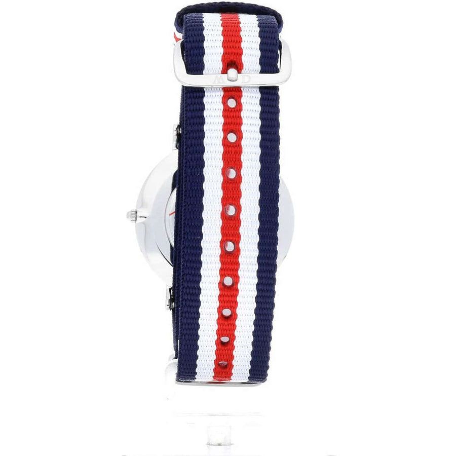 Daniel Wellington Classic Canterbury White Dial Two Tone NATO Strap Watch For Women - DW00100051