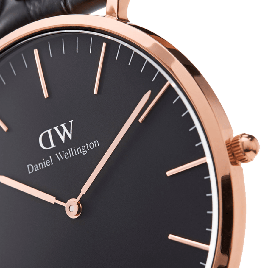 Daniel Wellington Classic Cornwall Black Dial Black NATO Strap Watch For Women - DW00100150