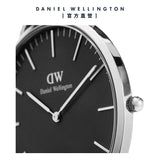 Daniel Wellington Classic Cornwall Black Dial Black Nylon Strap Watch For Women - DW00100149