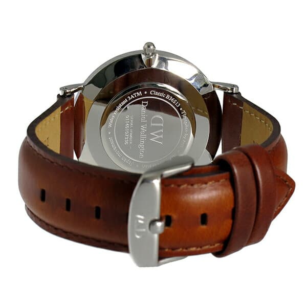Daniel Wellington Classic Durham Black Dial Brown Leather Strap Watch For Women - DW00100142