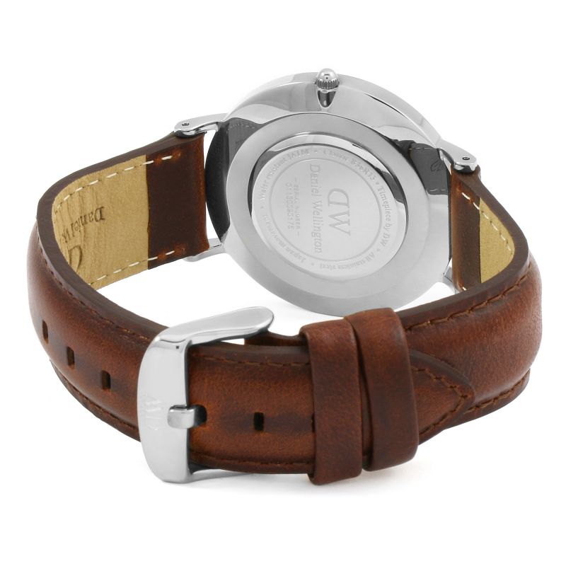 Daniel Wellington Classic Durham Black Dial Brown Leather Strap Watch For Women - DW00100142