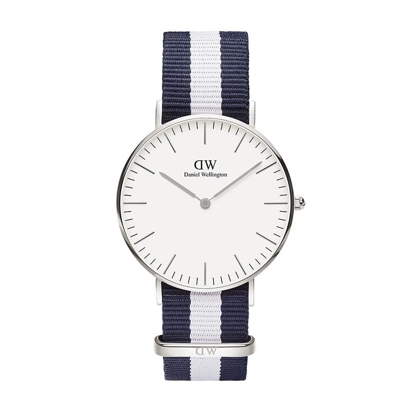 Daniel Wellington Classic Glasgow White Dial Two Tone NATO Strap Unisex Watch - DW00100047