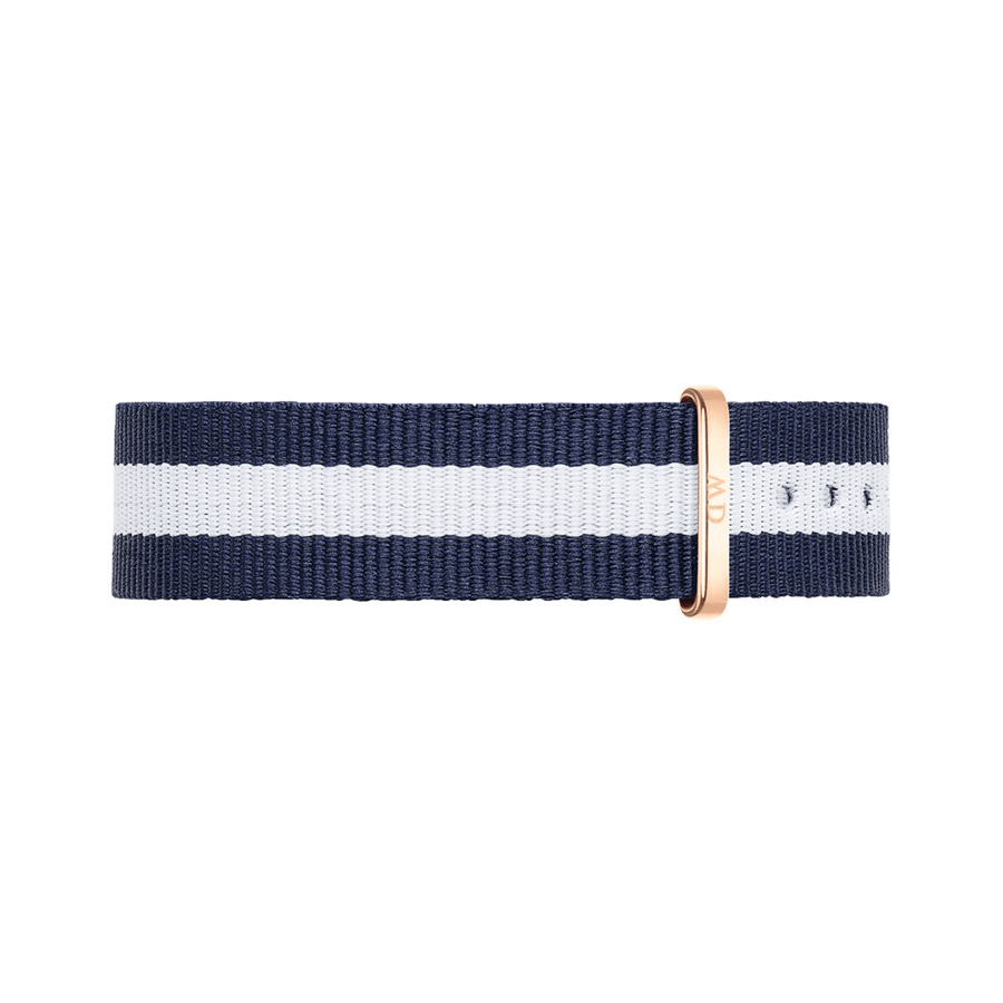 Daniel Wellington Classic Glasgow White Dial Two Tone NATO Strap Watch For Women - DW00100031