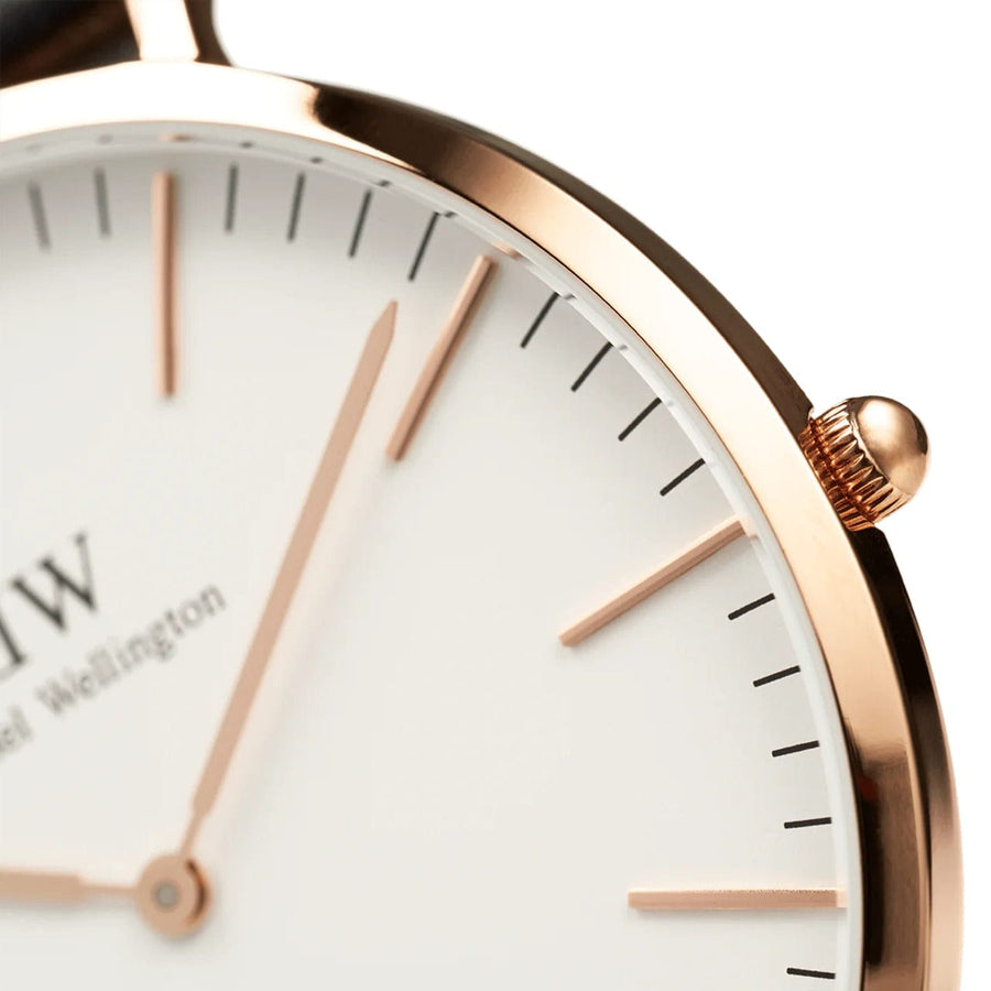 Daniel Wellington Classic Glasgow White Dial Two Tone NATO Strap Watch For Women - DW00100031