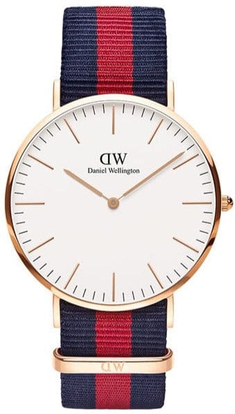 Daniel Wellington Classic Oxford White Dial Two Tone NATO Strap Watch For Men - DW00100001