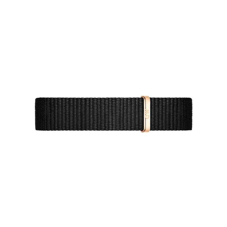 Daniel Wellington Classic Petite Cornwall Black Dial Black NATO Strap Watch For Women - DW00100215