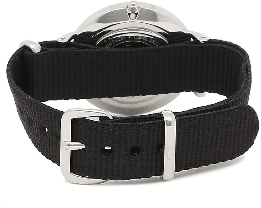 Daniel Wellington Classic Petite Cornwall White Dial Black NATO Strap Watch For Women - DW00100254