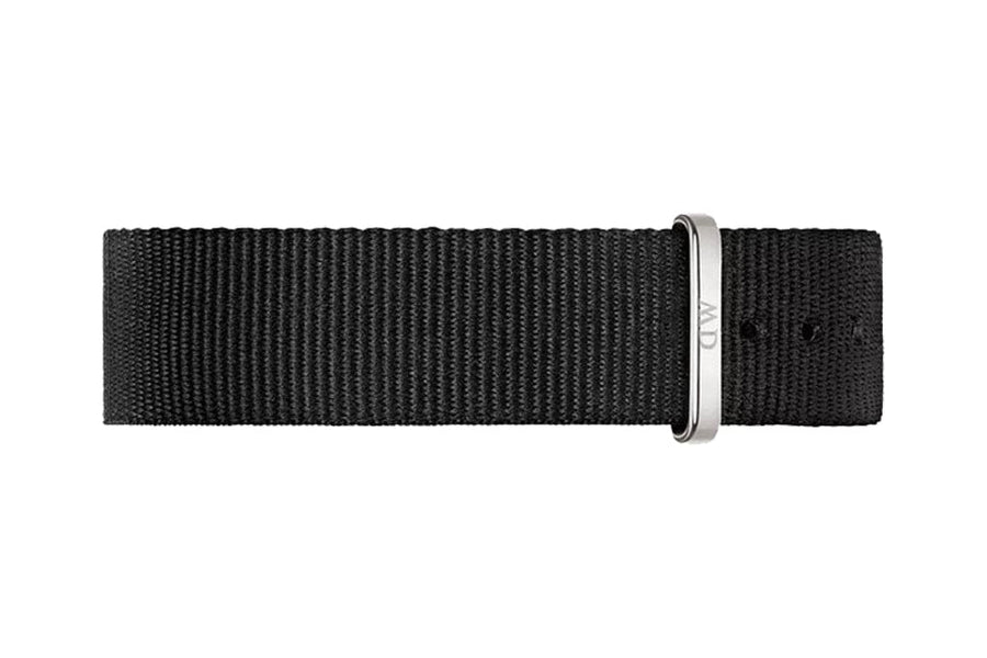 Daniel Wellington Classic Petite Cornwall White Dial Black Nylon Strap Watch For Women - DW00100252
