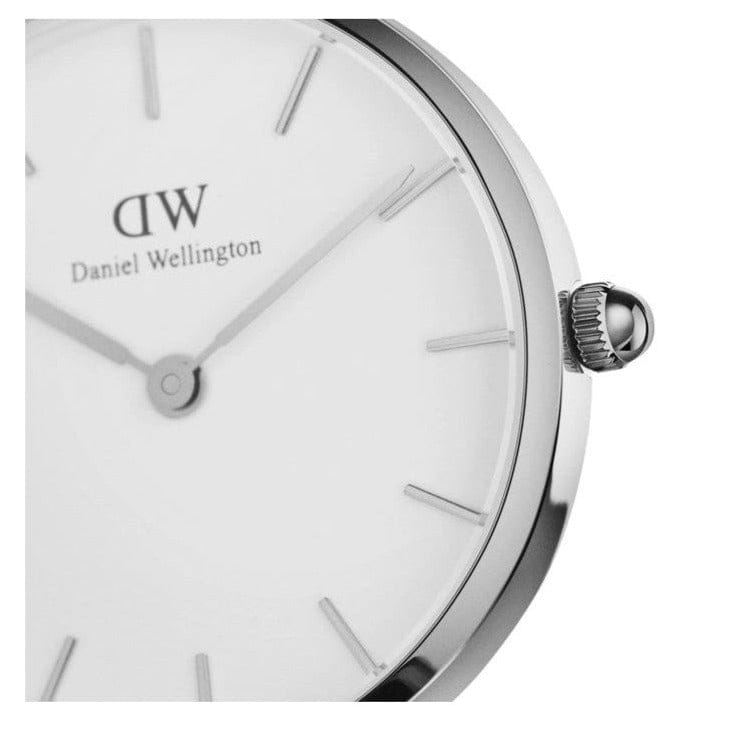 Daniel Wellington Classic Petite Cornwall White Dial Black Nylon Strap Watch For Women - DW00100252
