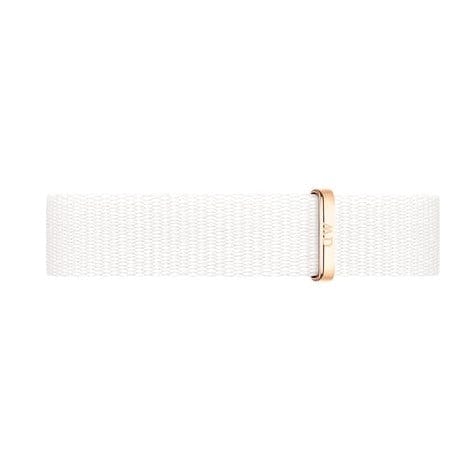 Daniel Wellington Classic Petite Dover Black Dial White NATO Strap Watch For Women - DW001000314