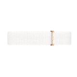 Daniel Wellington Classic Petite Dover Black Dial White NATO Strap Watch For Women - DW001000314