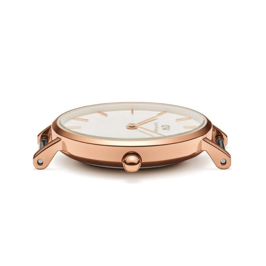 Daniel Wellington Classic Petite Dover White Dial White Nylon Strap Watch For Women - DW00100313
