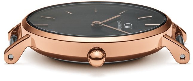 Daniel Wellington Classic Petite Reading Black Dial Black Leather Strap Watch For Women - DW00100167