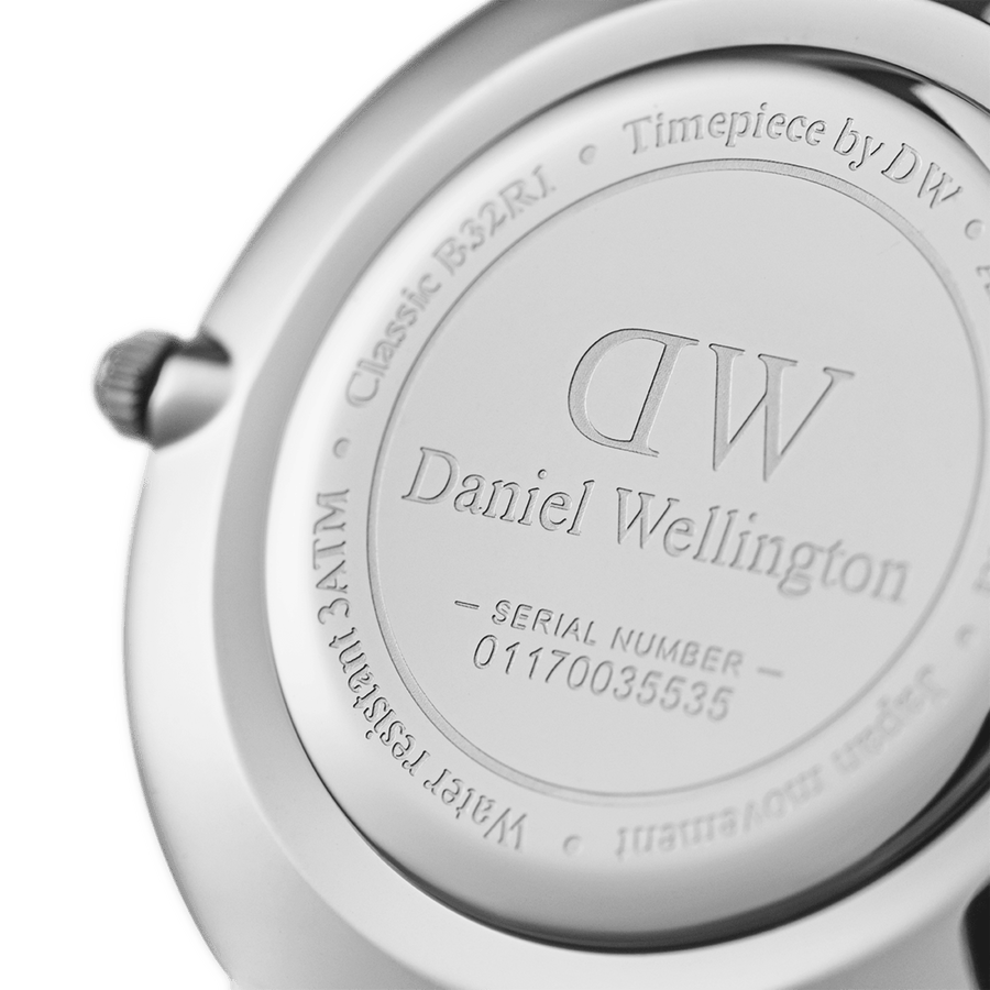 Daniel Wellington Classic Petite Reading Black Dial Black Leather Strap Watch For Women - DW00100179