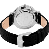Daniel Wellington Classic Petite Reading Black Dial Black Leather Strap Watch For Women - DW00100235