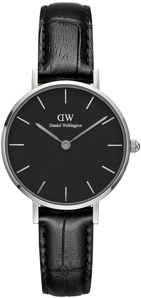 Daniel Wellington Classic Petite Reading Black Dial Black Leather Strap Watch For Women - DW00100235