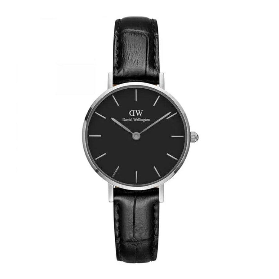 Daniel Wellington Classic Petite Reading Black Dial Black Leather Strap Watch For Women - DW00100235