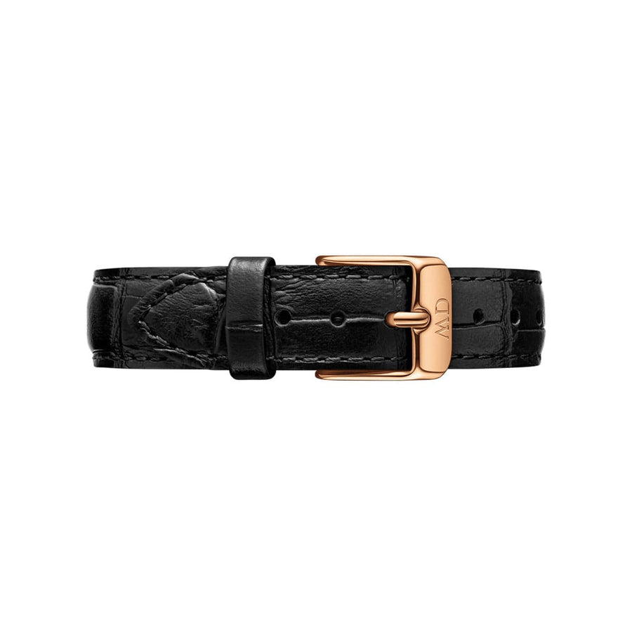 Daniel Wellington Classic Petite Reading White Dial Black Leather Strap Watch For Women - DW00100229