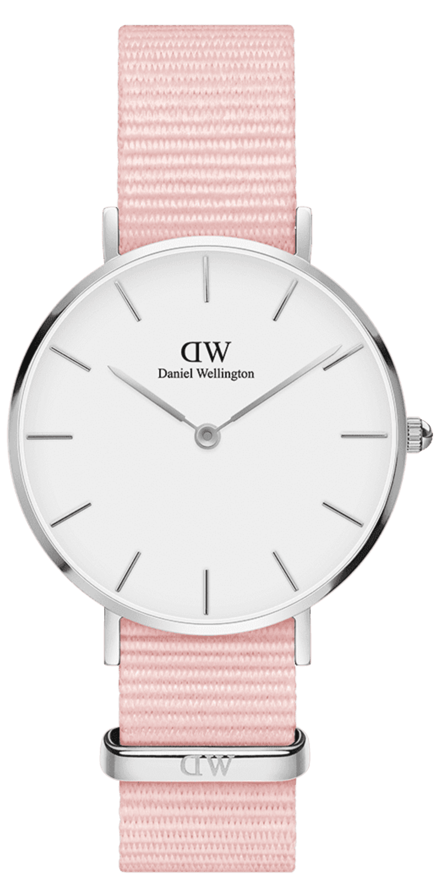 Daniel Wellington Classic Petite Rosewater White Dial Pink NATO Strap Watch For Women - DW001000318