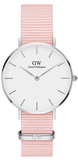 Daniel Wellington Classic Petite Rosewater White Dial Pink NATO Strap Watch For Women - DW001000318